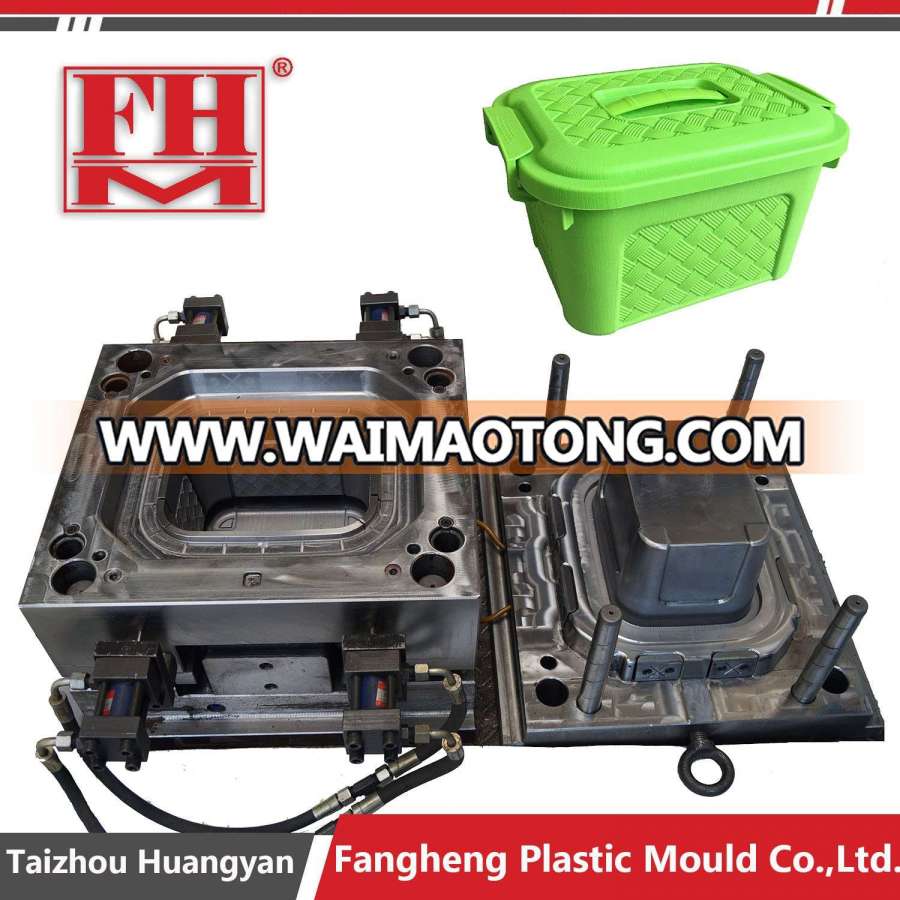 Plastic Rattan Storage Box Injection Mould